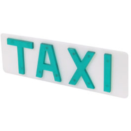 Placa p/ Luminoso de Taxi Universal Pequeno  