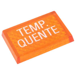 Lente Indicadora de Painel Temperatura Quente referência LS133 - Dimensões: 22x16mm  