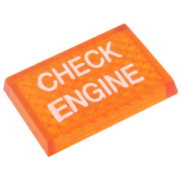 Lente Indicadora de Painel Check Engine referência LS133 - Dimensões: 22x16mm  